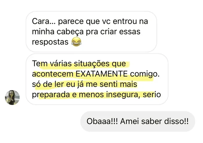 Depoimento: Ela se sentiu menos insegura só de ler as respostas