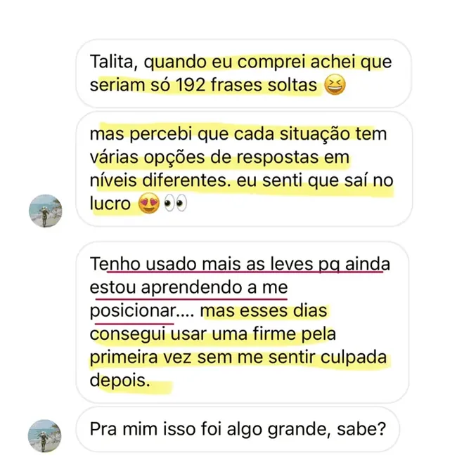 Depoimento: Ela conseguiu ser firme na resposta sem se sentir culpada depois